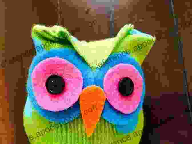 A Knitted Hoot Owl Sock Creature With Piercing Eyes, Feathery Tufts, And Intricate Patterns Sockology: 16 New Sock Creatures Cute Cuddly Weird Wild