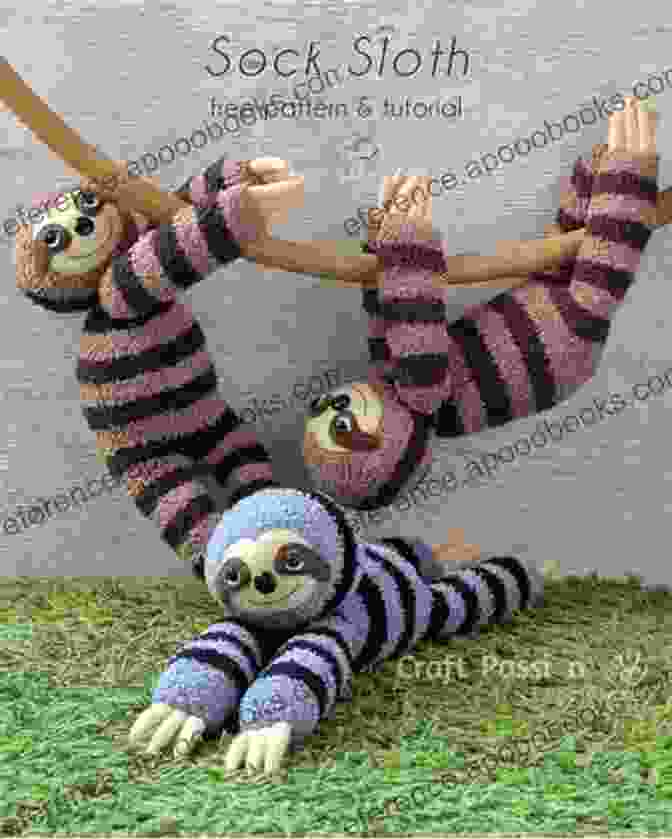 A Knitted Snuggly Sloth Sock Creature With A Languid Pose, Soft, Velvety Fur, And Endearing Expression Sockology: 16 New Sock Creatures Cute Cuddly Weird Wild