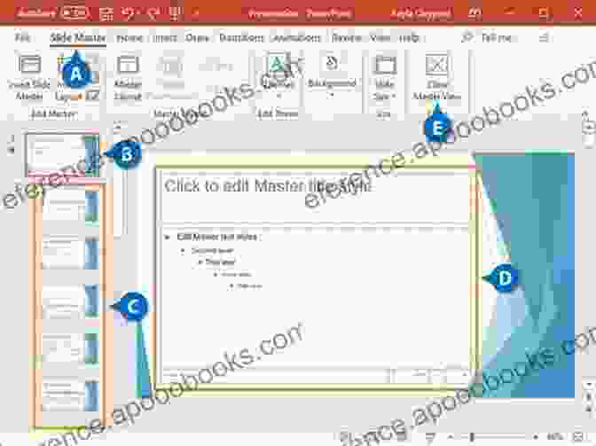 A Screenshot Of The Slide Master View In Microsoft Powerpoint 2024 Microsoft PowerPoint 2024 For Beginners Advanced Users: A Complete Step By Step Illustration User Guide For Mastering PowerPoint 2024 For All Users