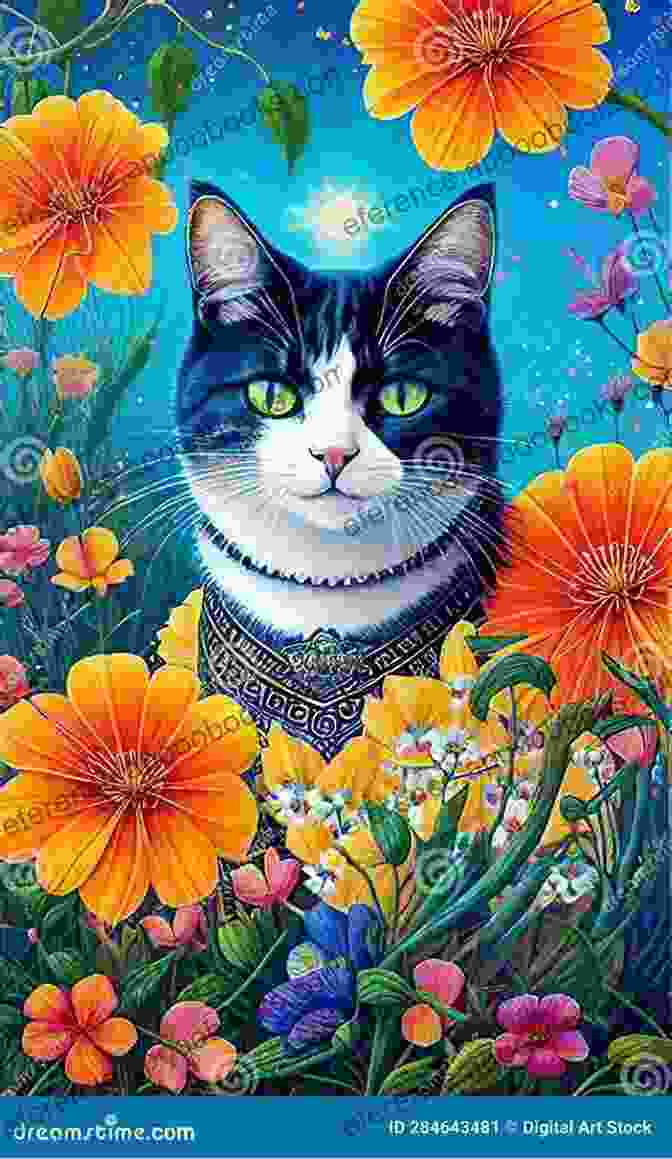 A Serene Watercolor Painting Of A Contented Cat Nestled Amidst Blooming Flowers And Lush Greenery. Cat Haiku Deborah Coates