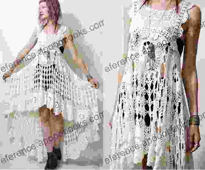 A Stunning Vintage Inspired Lace Crochet Dress With Intricate Details And A Flowing Skirt. Crochet Pattern Dress Vintage Crochet Dress Pattern Crochet Tutorials (Modern Irish Crochet Lace Pattern)