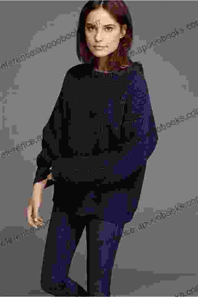 A Woman Wearing A Mix And Match Knit Sweater Outfit Mix And Match Knit Sweater Designs: Choose Your Favorite Neckline Sleeve Length Fit And Style Stitch Patterns So Much More * Over 70 000 Possible Combinations