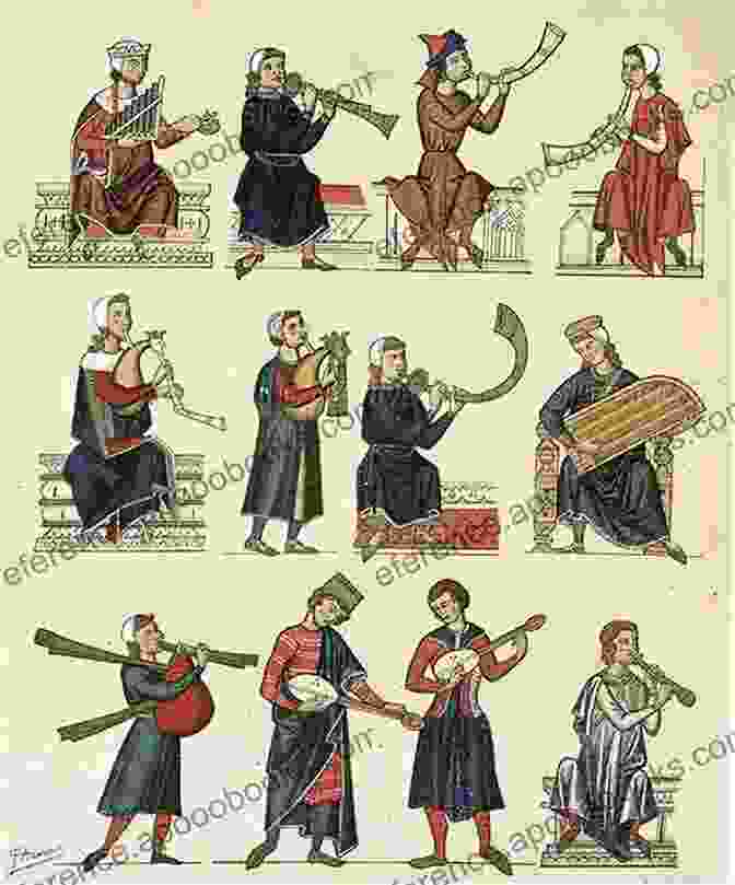 An Illustration From A Medieval Manuscript Depicting Musicians Playing Instruments Ballads Songs For Ukulele: Ancient Music For Ukulele #6