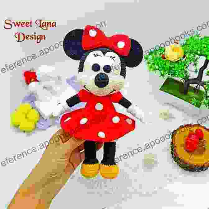 Charming Minnie Mouse Crochet Toy Adorned With Her Signature Red Bow And Polka Dots Disney Character Crochet: 5 Easy Disney Character Crochet Patterns