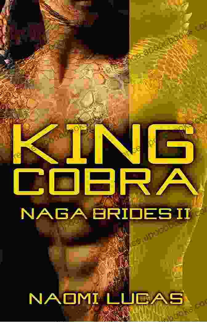 King Cobra Naga Brides Book Cover. A Woman With Long Flowing Hair Stands In The Foreground, Surrounded By A Swirling Mist. A King Cobra Snake Coils Around Her, Its Head Resting On Her Shoulder. The Background Is A Lush Green Forest. King Cobra (Naga Brides 2)