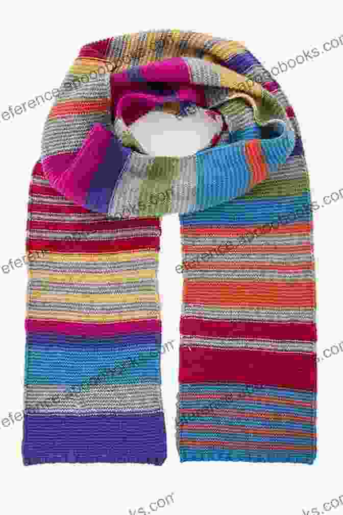 Rainbow Rib Scarf Featuring A Cheerful And Vibrant Array Of Stripes In Various Colors Top Down Knit Sweaters: 16 Versatile Styles Featuring Texture Lace Cables And Colorwork