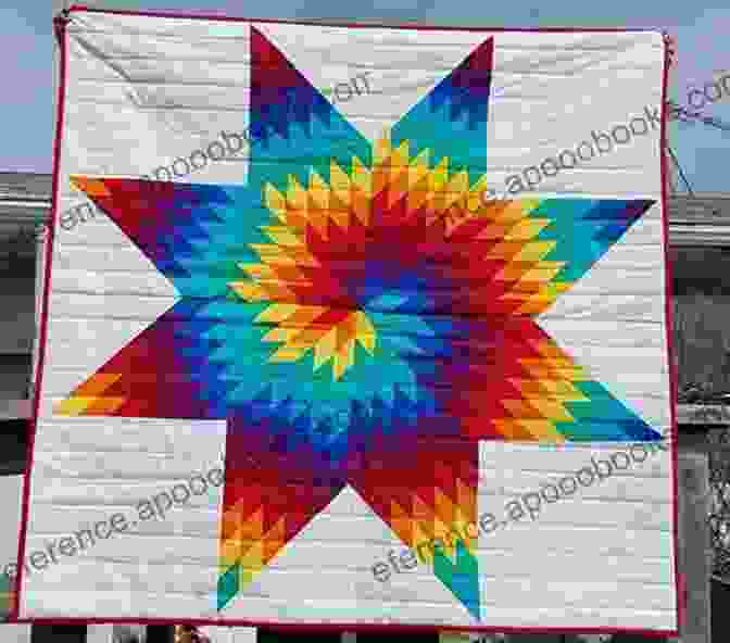 Spiral Lone Star Quilt Showcasing Intricate Star Patterns And Vibrant Colors Spiral Lone Star Quilt: Strip Paper Pieced Medallion Quilt